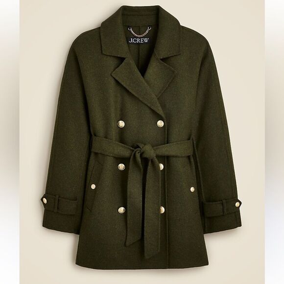 J. Crew Trench coat in double-faced Italian wool $368 Size XS - Picture 1 of 14